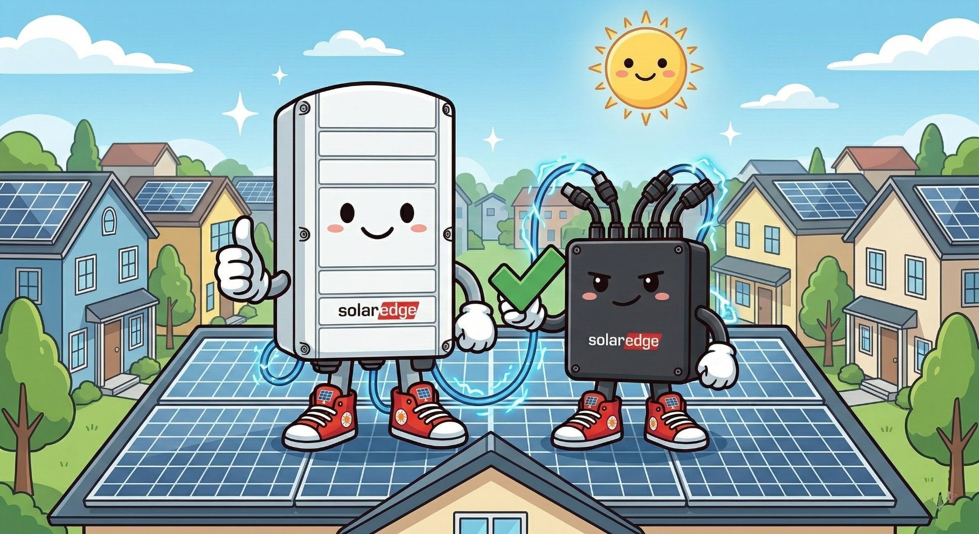 SolarEdgeパワコンとオプティマイザのキャラクター